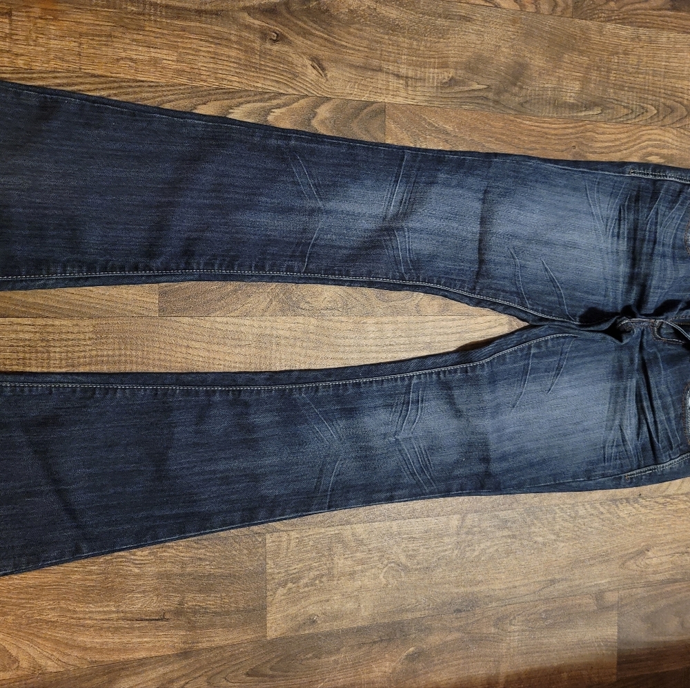 Dark wash flare boot cut jeans